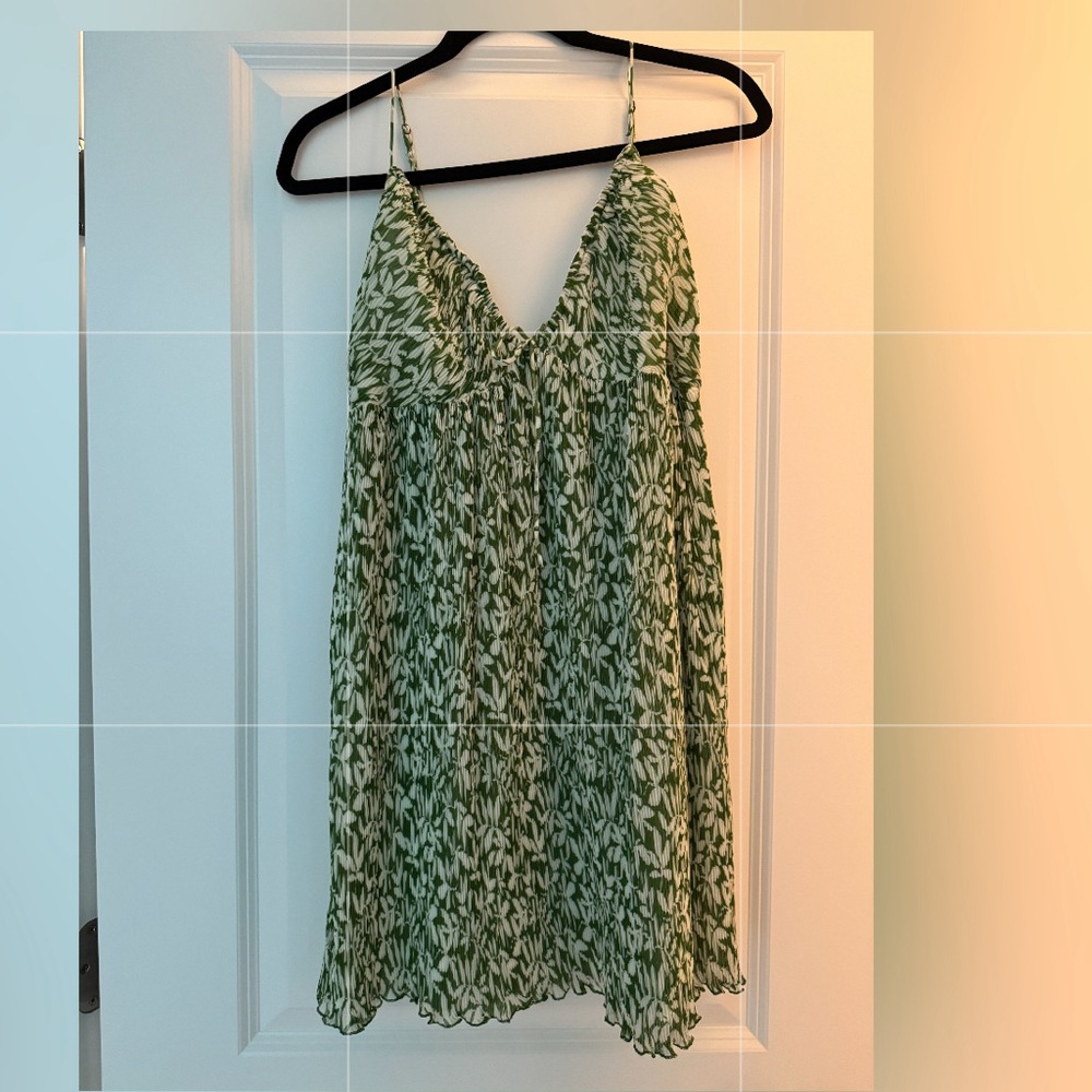 Abercrombie Green Spaghetti Strap Dress